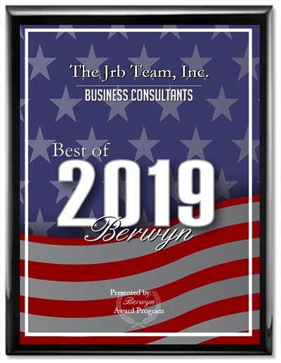 The JRB Team Best of Berwyn 2019 Business Consultants Plaque