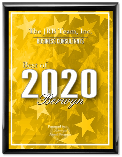 The JRB Team Best of Berwyn 2020 Business Consultants Plaque
