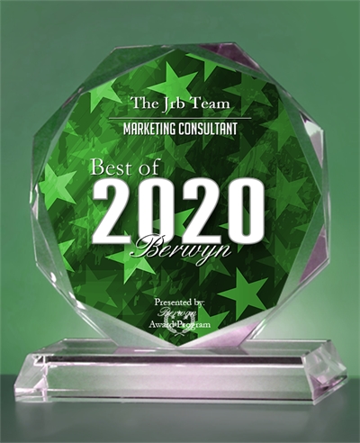 The JRB Team Best of Berwyn 2020 Marketing Consultant Crystal