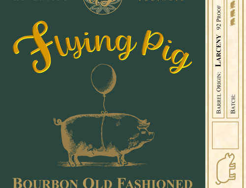 Flying Pig Bourbon Old Fashioned Label Design