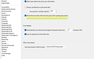 Adobe Acrobat Reader Preferences