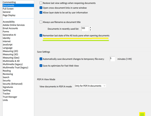 Hide “All tools” Pane In New Adobe Acrobat Reader