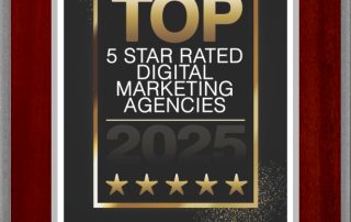 Top 5 Star Rated Digital Marketing Agencies 2025 Plaque