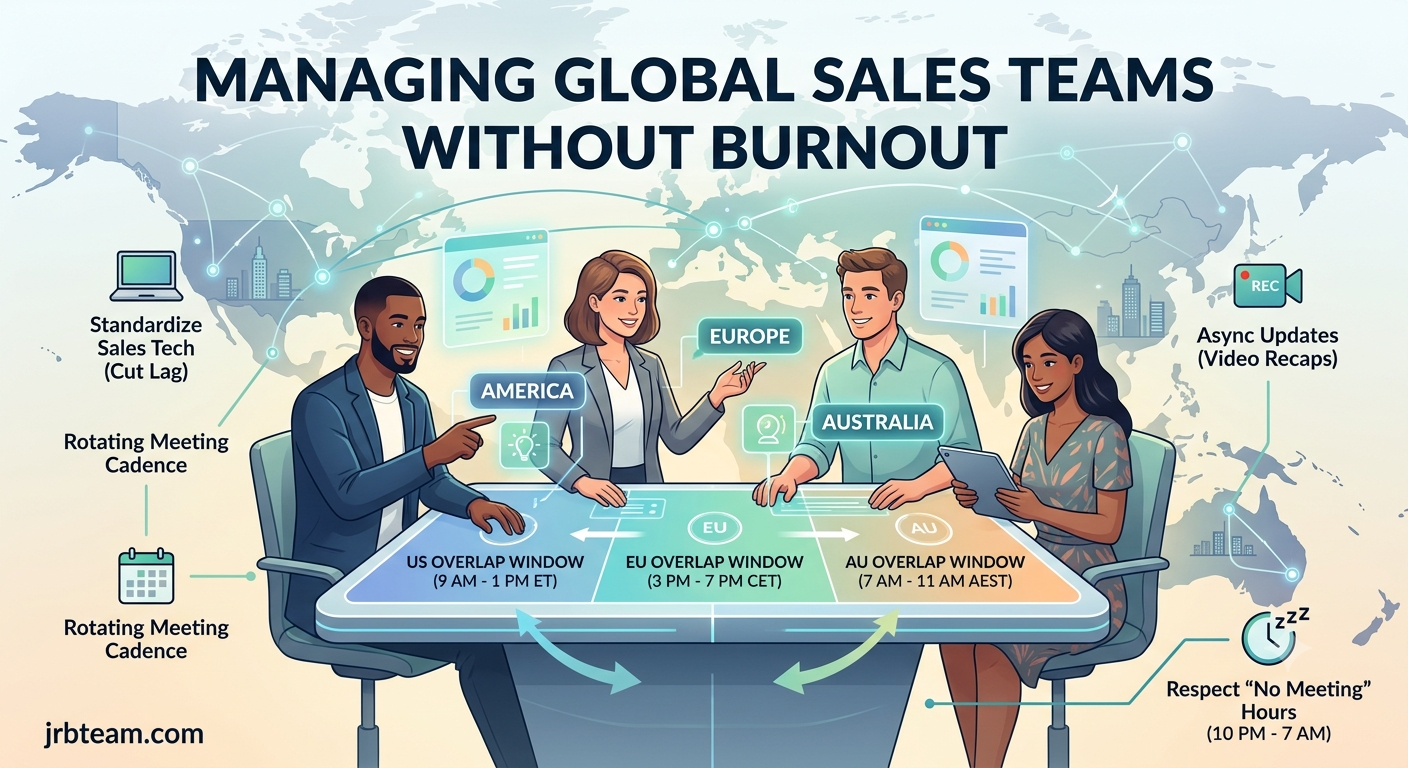 JRB Team - How to Manage Sales Teams Across US Australia and Europe Without Burnout