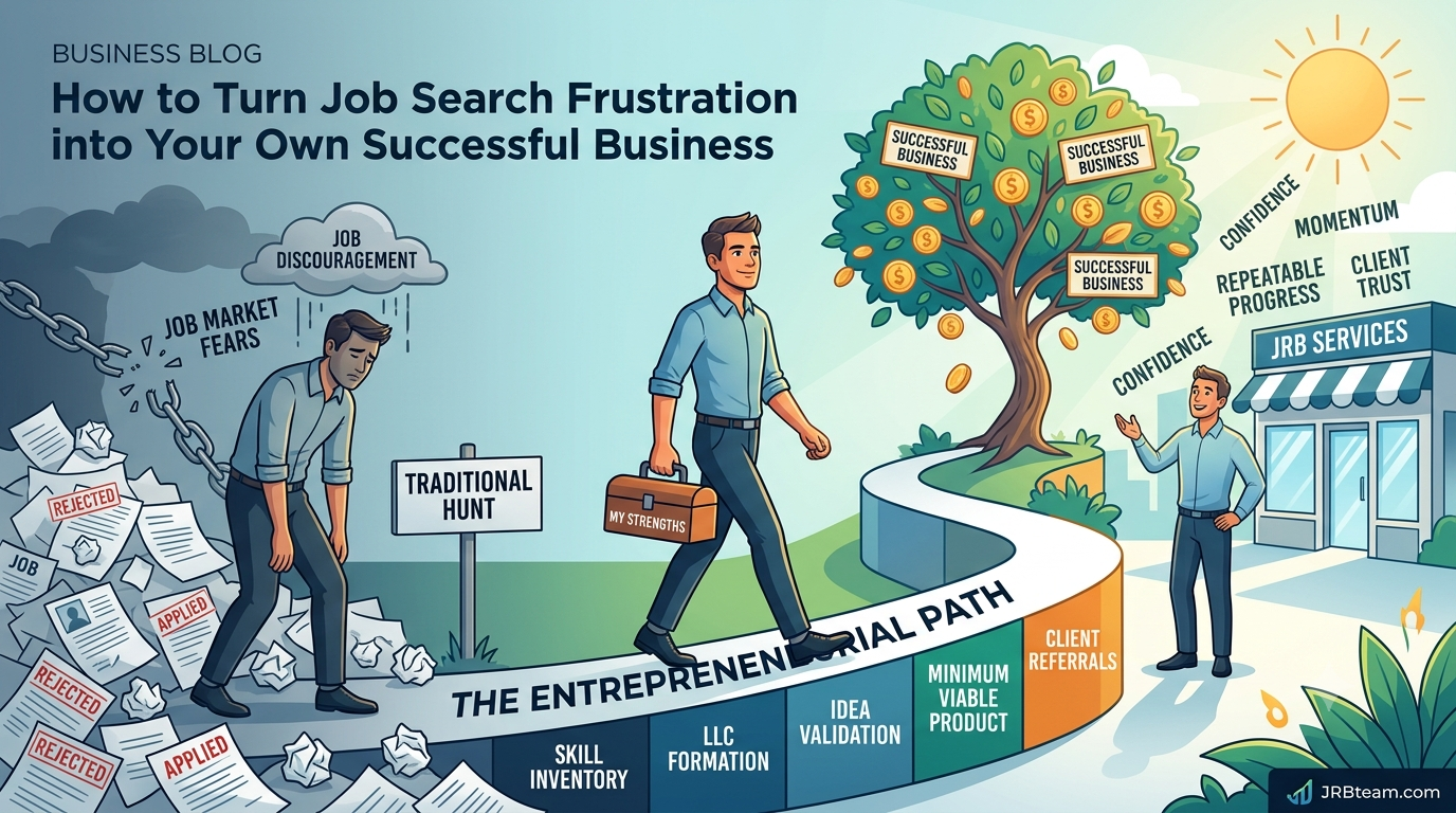 JRB Team - How to Turn Job Search Frustration into Your Own Successful Business