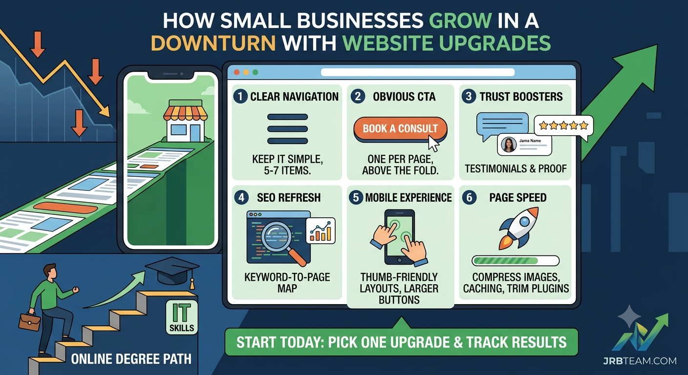 JRB Team - How Small Businesses Can Use Website Upgrades to Grow During a Downturn